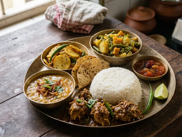 Chicken Kosha Thali